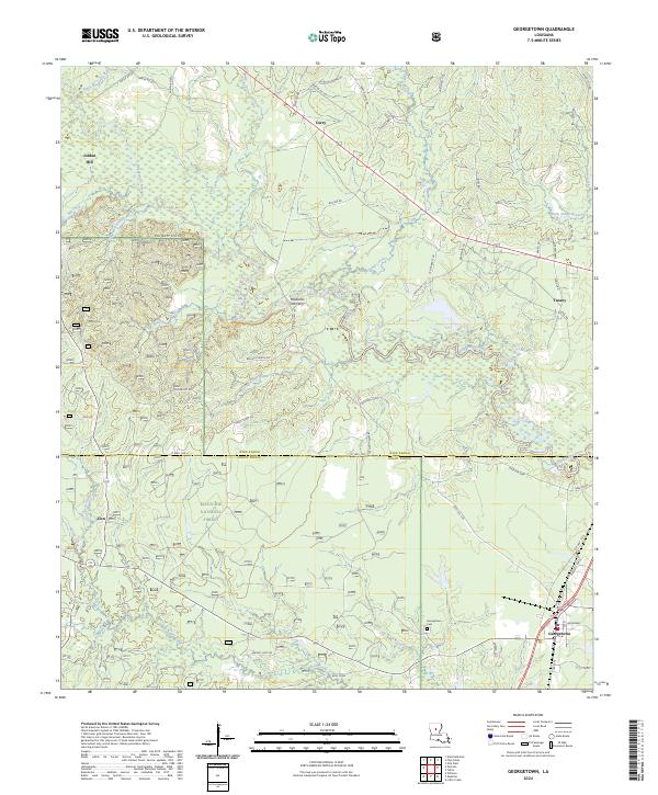 US Topo 7.5-minute map for Georgetown LA