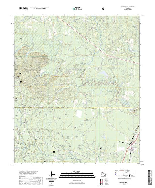 US Topo 7.5-minute map for Georgetown LA – American Map Store