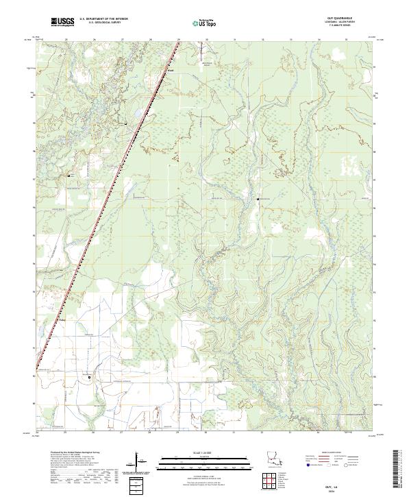 US Topo 7.5-minute map for Guy LA