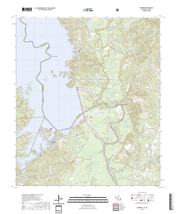 US Topo 7.5-minute map for Haddens LATX