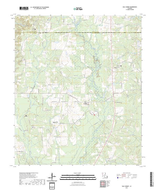 US Topo 7.5-minute map for Hall Summit LA