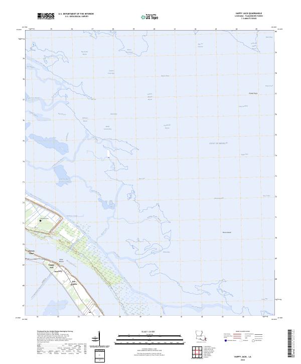 US Topo 7.5-minute map for Happy Jack LA