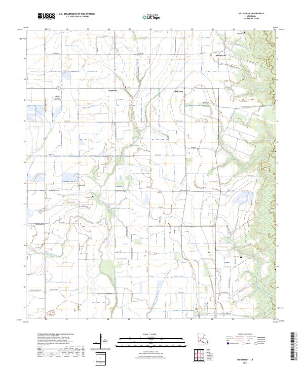 US Topo 7.5-minute map for Hathaway LA