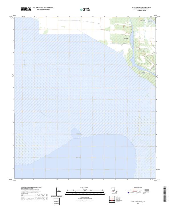 US Topo 7.5-minute map for Jacks Point Island LA