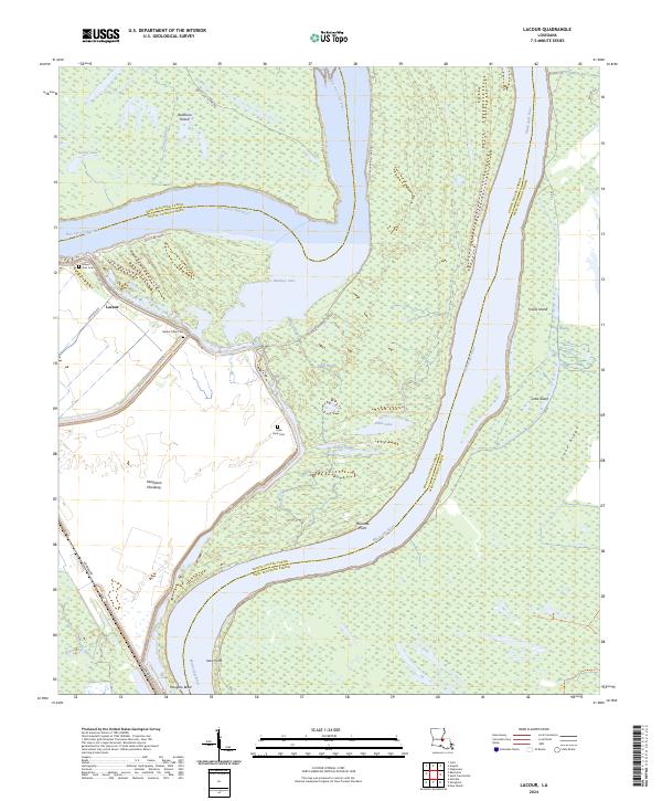 US Topo 7.5-minute map for Lacour LA