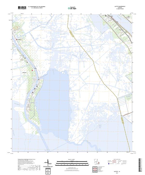 US Topo 7.5-minute map for Lafitte LA