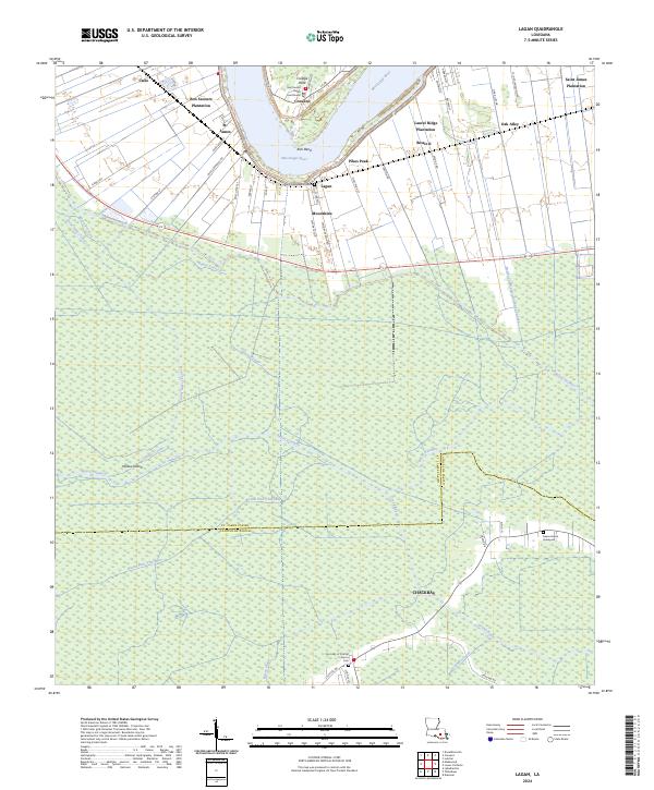 US Topo 7.5-minute map for Lagan LA