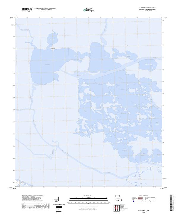 US Topo 7.5-minute map for Lake Batola LA