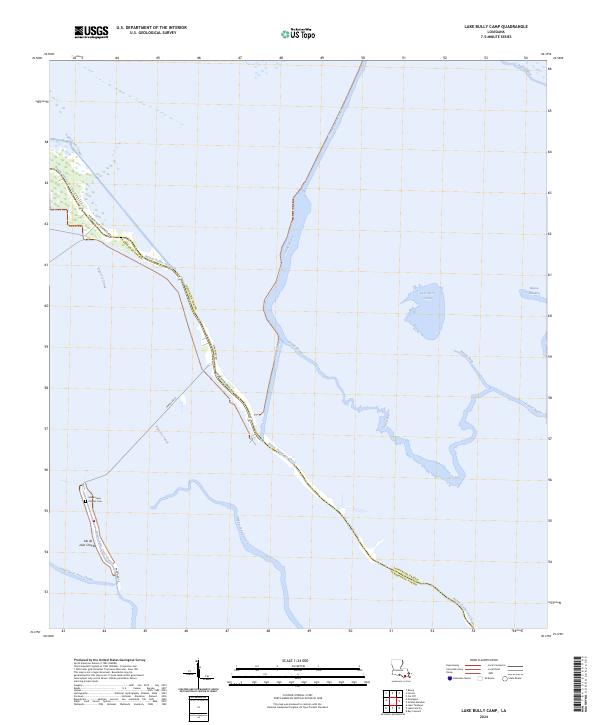 US Topo 7.5-minute map for Lake Bully Camp LA