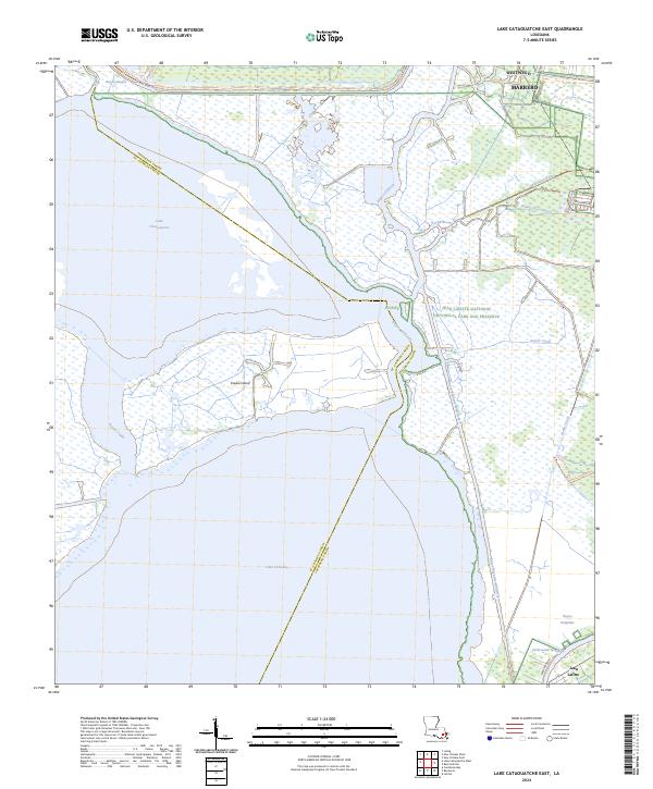 US Topo 7.5-minute map for Lake Cataouatche East LA