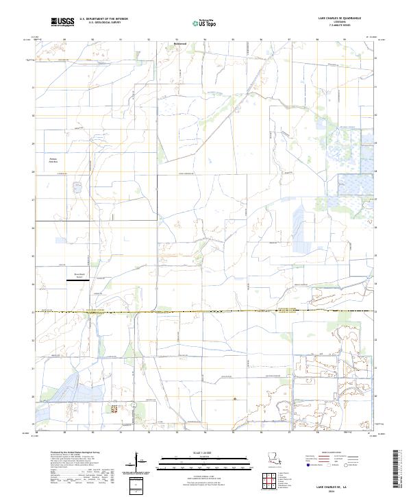 US Topo 7.5-minute map for Lake Charles SE LA