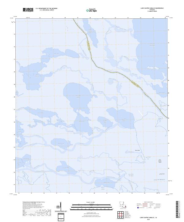 US Topo 7.5-minute map for Lake Cuatro Caballo LA