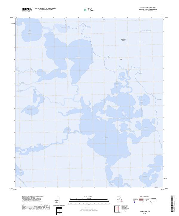 US Topo 7.5-minute map for Lake Eugenie LA