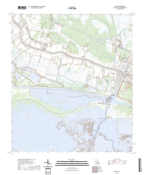 US Topo 7.5-minute map for Larose LA