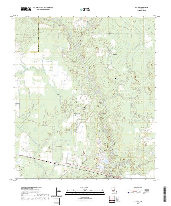 US Topo 7.5-minute map for Le Blanc LA