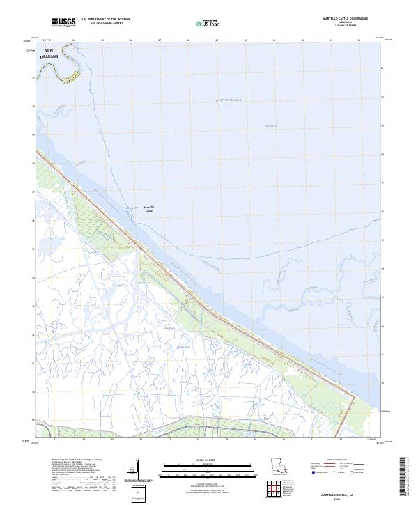 US Topo 7.5-minute map for Martello Castle LA