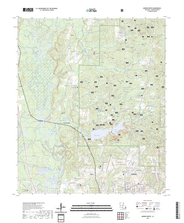 US Topo 7.5-minute map for Minden North LA