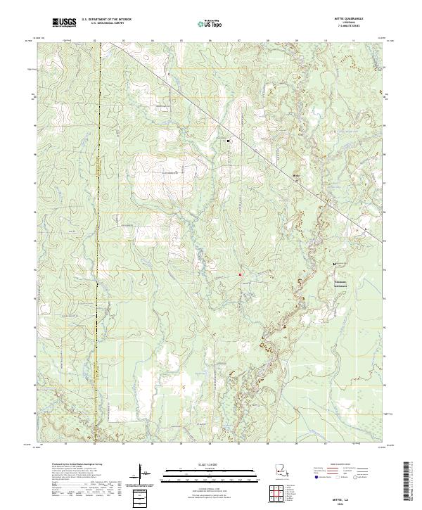 US Topo 7.5-minute map for Mittie LA