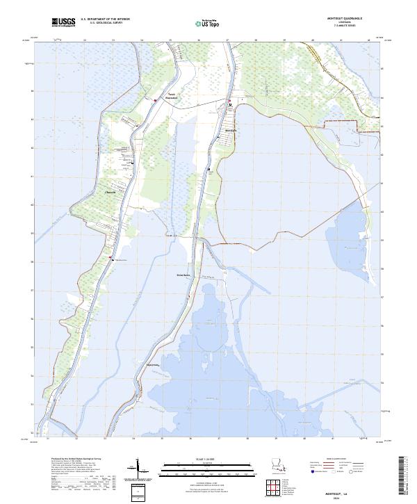 US Topo 7.5-minute map for Montegut LA