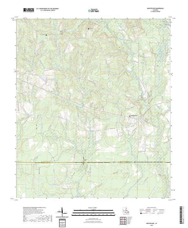 US Topo 7.5-minute map for Montpelier LA