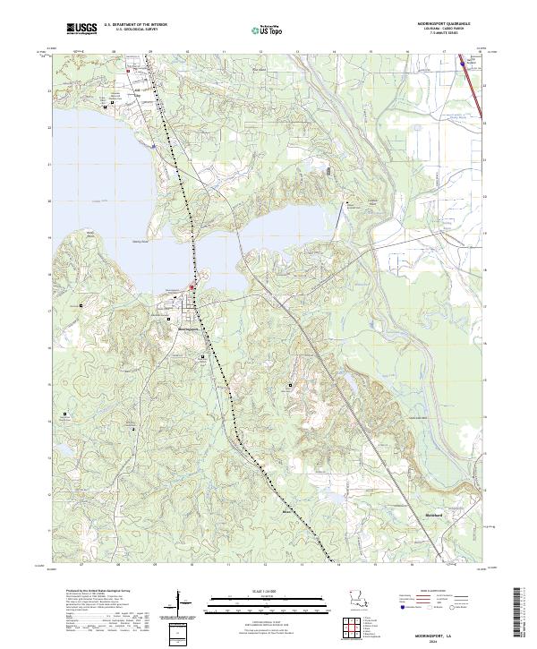 US Topo 7.5-minute map for Mooringsport LA