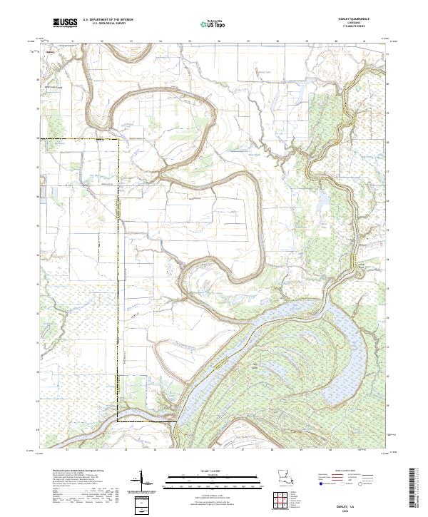 US Topo 7.5-minute map for Oakley LA