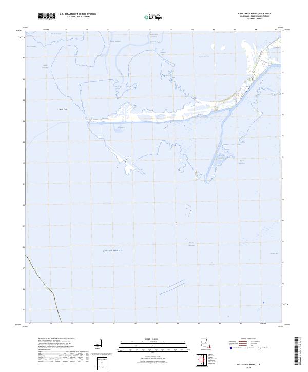 US Topo 7.5-minute map for Pass Tante Phine LA