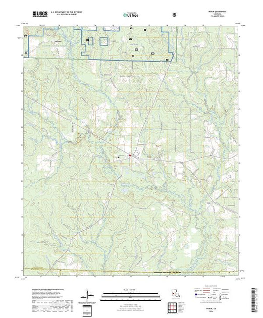 US Topo 7.5-minute map for Pitkin LA – American Map Store