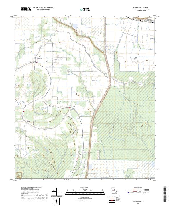 US Topo 7.5-minute map for Plaucheville LA