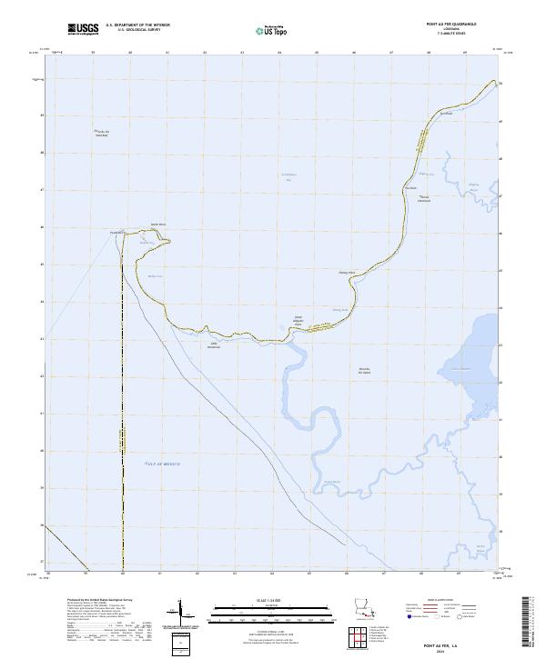 US Topo 7.5-minute map for Point au Fer LA – American Map Store