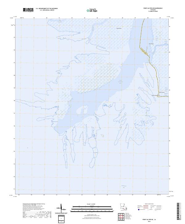 US Topo 7.5-minute map for Point au Fer NE LA – American Map Store