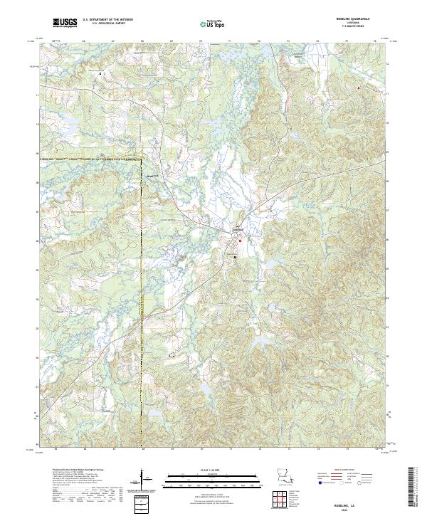 US Topo 7.5-minute map for Robeline LA