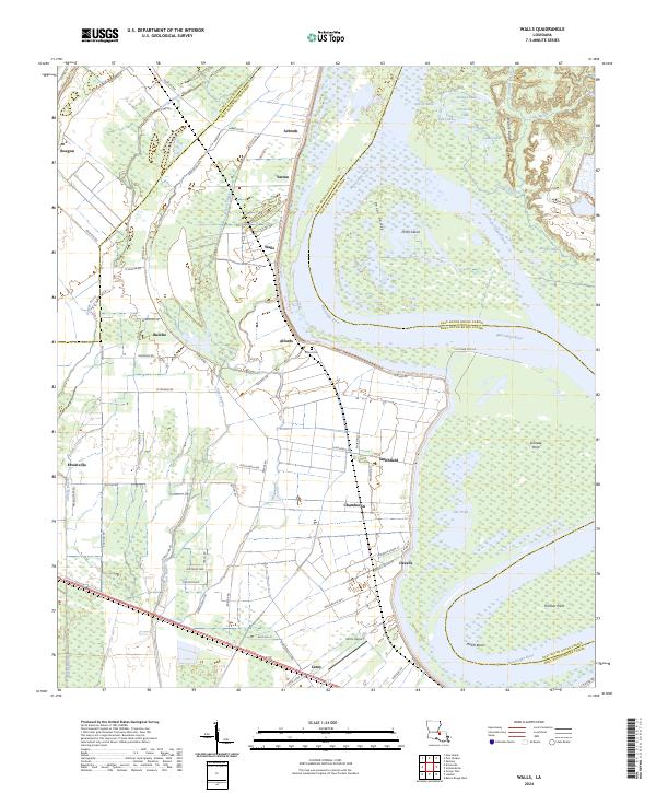US Topo 7.5-minute map for Walls LA