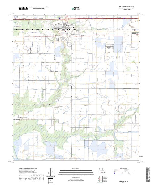 US Topo 7.5-minute map for Welsh South LA