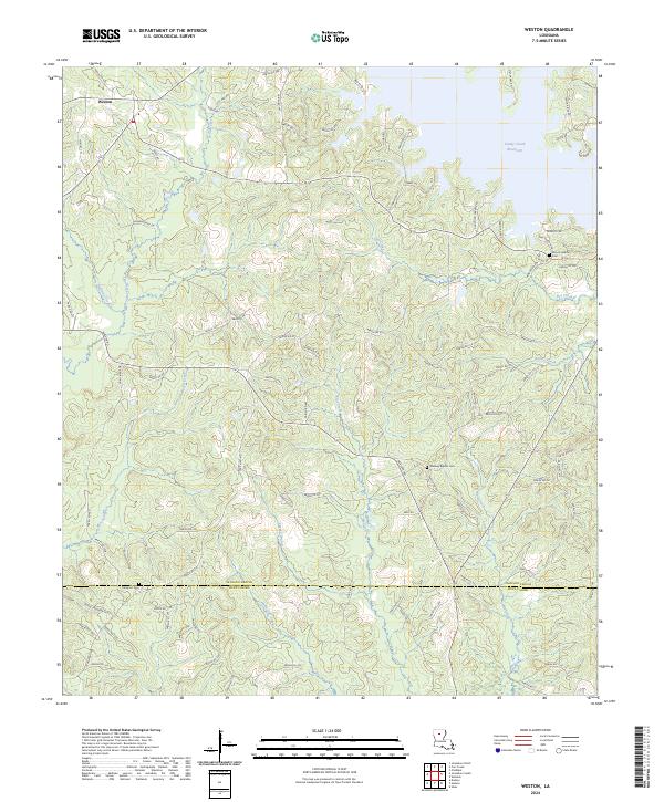 US Topo 7.5-minute map for Weston LA