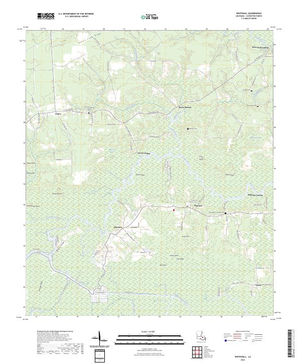 US Topo 7.5-minute map for Whitehall LA