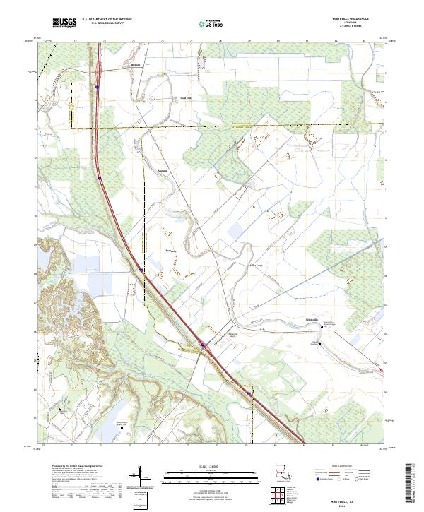 US Topo 7.5-minute map for Whiteville LA