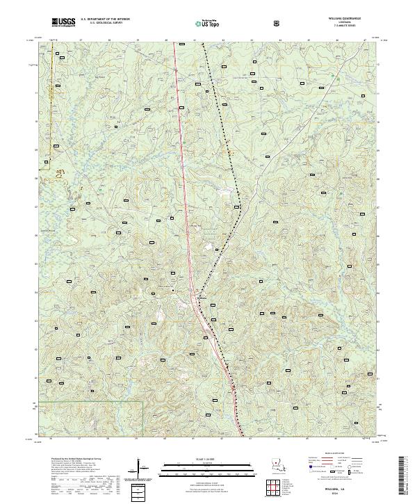 US Topo 7.5-minute map for Williana LA