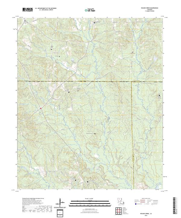 US Topo 7.5-minute map for Wilson Creek LA
