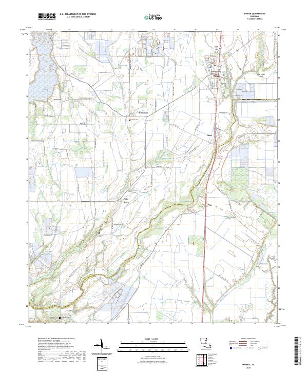 US Topo 7.5-minute map for Wisner LA
