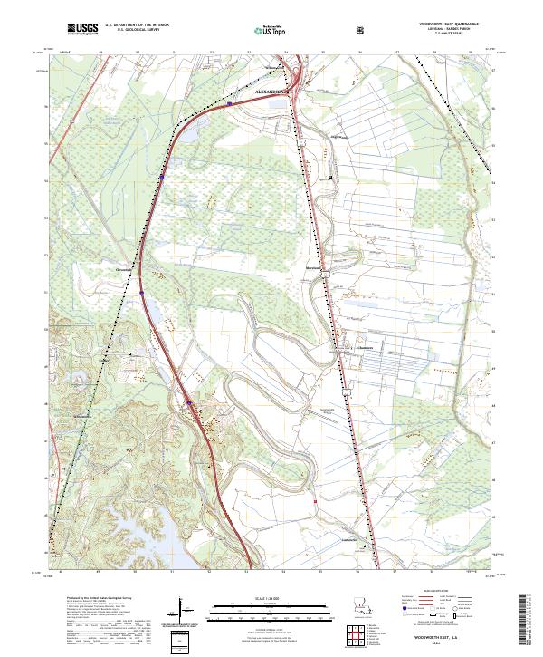 US Topo 7.5-minute map for Woodworth East LA