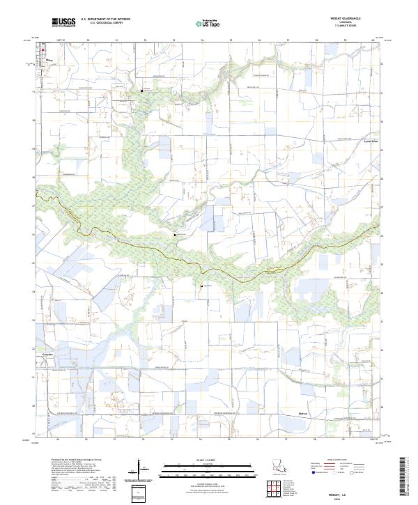 US Topo 7.5-minute map for Wright LA