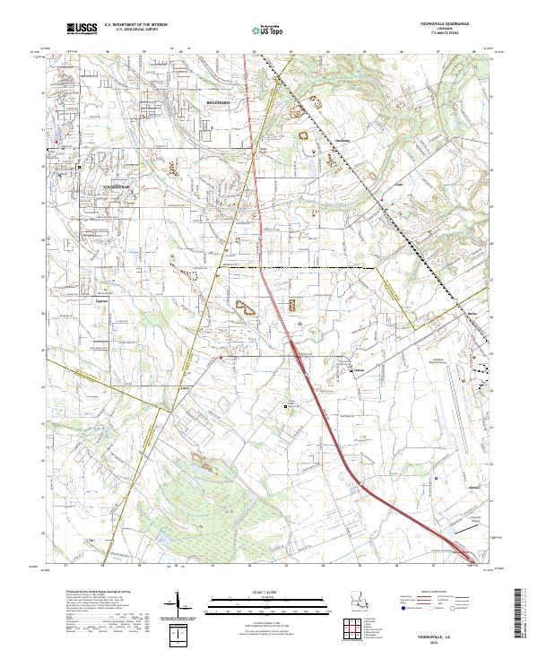 US Topo 7.5-minute map for Youngsville LA