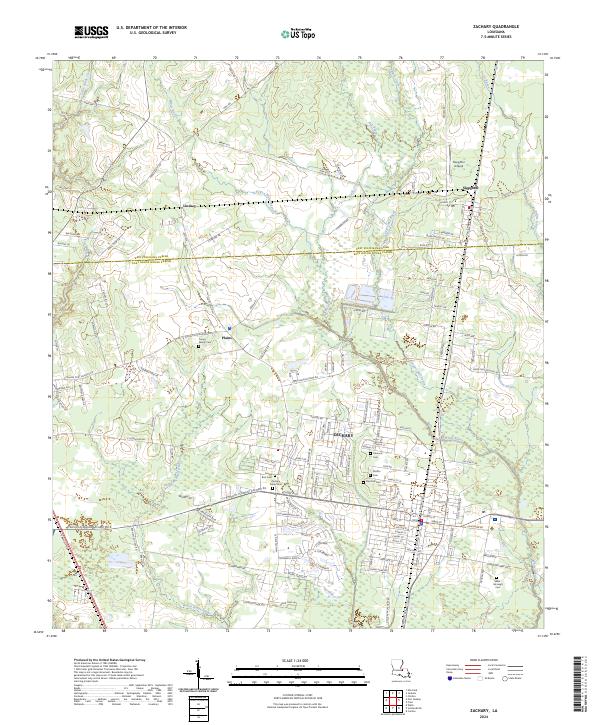 US Topo 7.5-minute map for Zachary LA