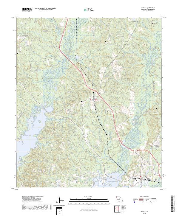 US Topo 7.5-minute map for Zwolle LA
