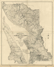 Topographical Map of Lewis and Clarke County, Montana, 1890