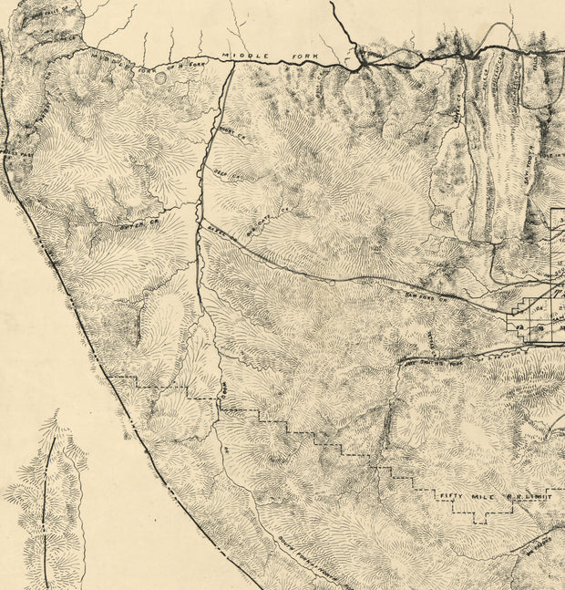 Topographical Map of Lewis and Clarke County, Montana, 1890
