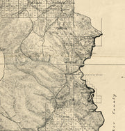 Topographical Map of Lewis and Clarke County, Montana, 1890