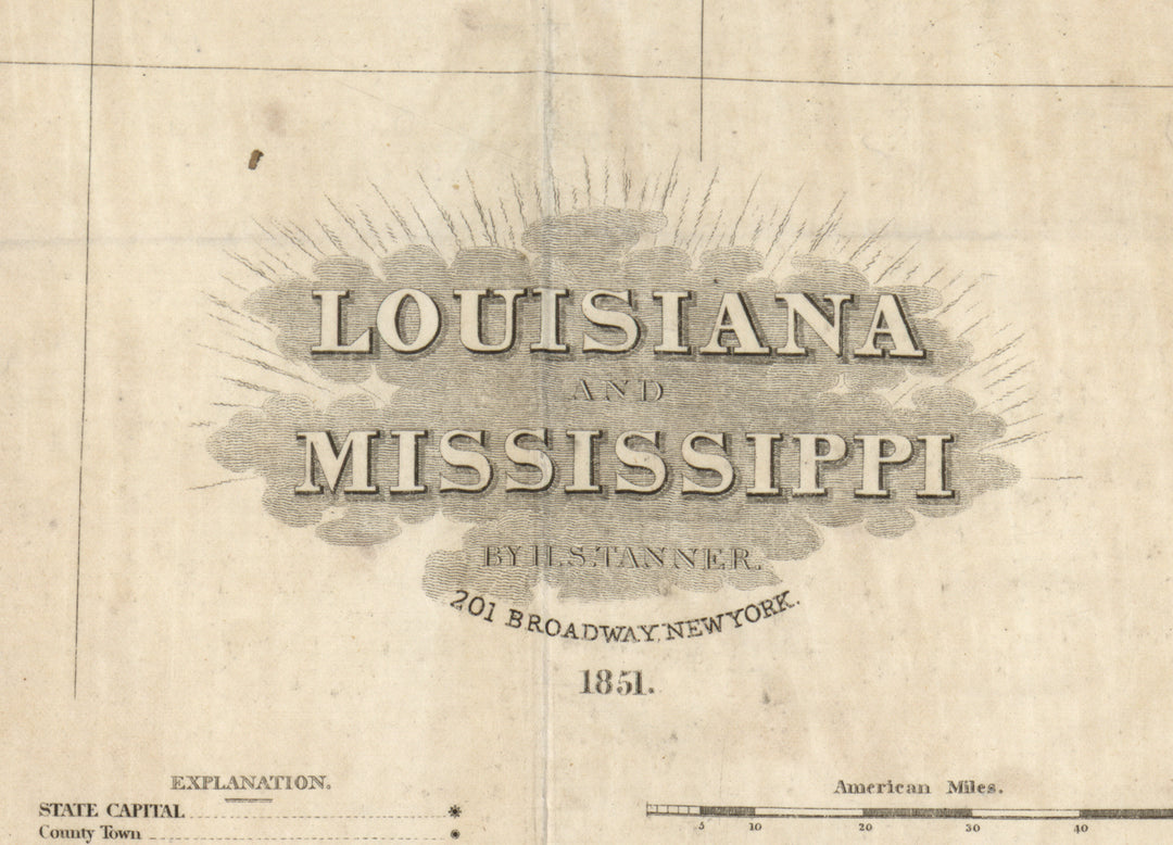 Louisiana and Mississippi, 1851