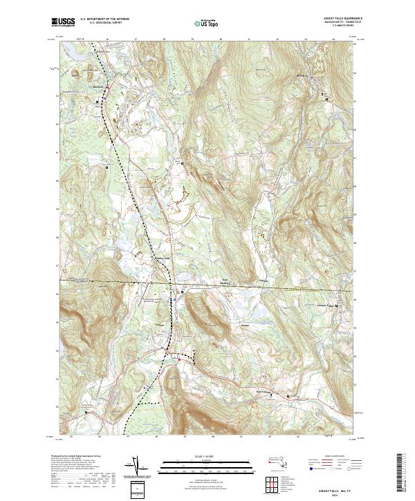 Mact Map US Topo 7.5-minute map for Ashley Falls MACT – American Map Store